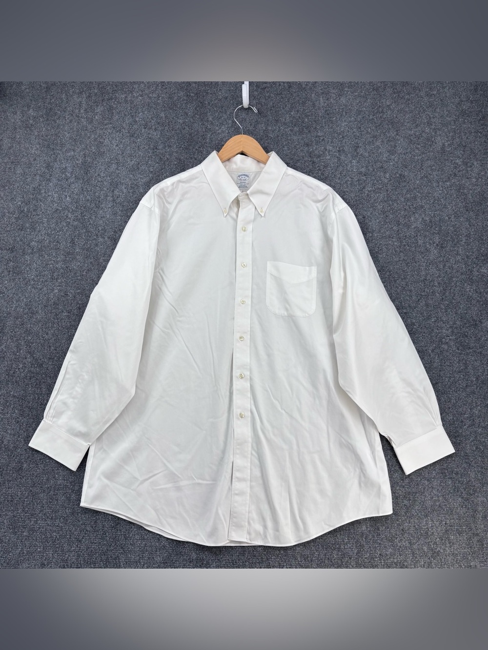 Brooks Brothers White Regent Polo Shirt Long Sleeve Business Men’s 18-34 Classic
